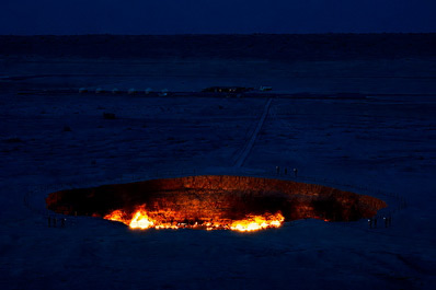The Darvaza Gas Crater, Turkmenistan