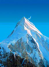 Khan Tengri Mountain. Rocky districts of Kazakhstan