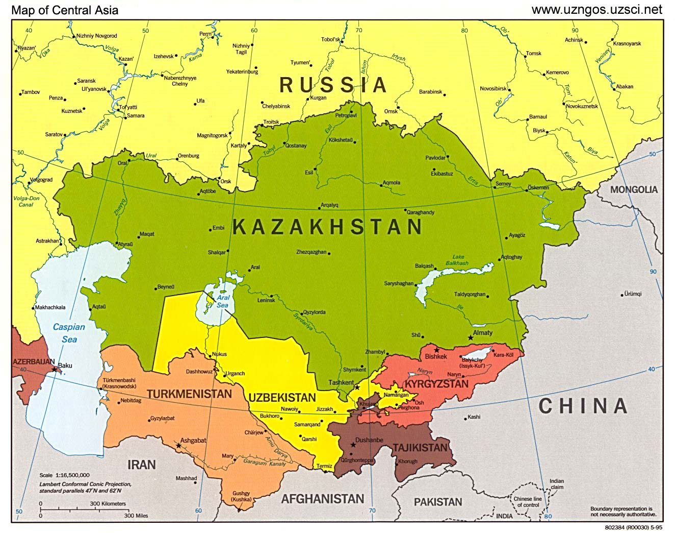 Central Asia Countries And Regions Map | Map of Atlantic Ocean Area