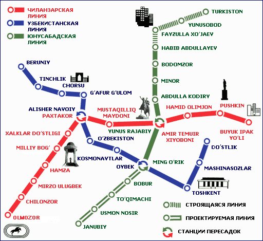 План метро ташкент