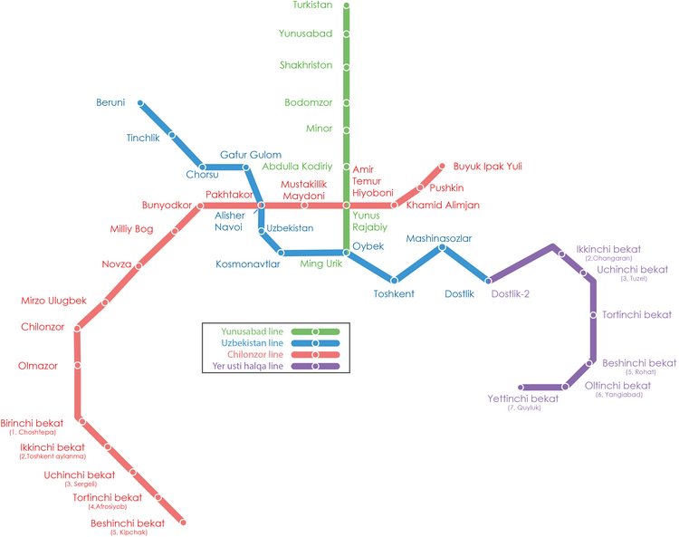 Tashkent Metro. Pictures, history and map of Tashkent subway.