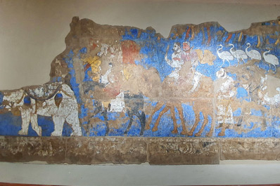 Fresco in Afrasiab Museum, Samarkand