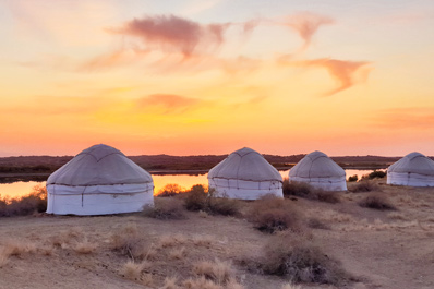 Yurt Camp at Aydarkul Lake