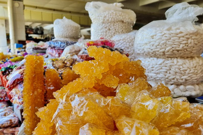 Crystalline Sugar (Navat) at Siab Bazaar, Samarkand