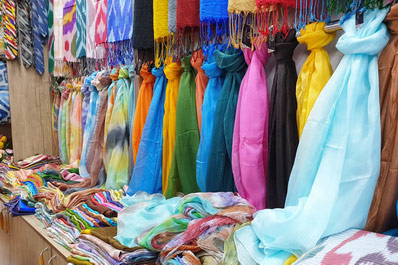 Uzbek Silk Scarves