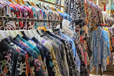 Clothes at Chorsu Bazaar, Tashkent