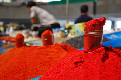 Spices at Chorsu Bazaar, Tashkent