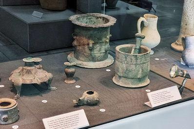 Exhibits in the Termez Archaeological Museum